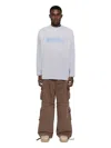 Erl Text-print Long-sleeve T-shirt In Gray