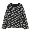Erl Text-print Long-sleeved T-shirt In Black