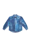 Erl Tie-dye Corduroy Overshirt Blue