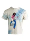 Erl Tie-dye Graphic-print T-shirt In White