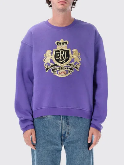 Erl T-shirt Men Color Violet In Purple