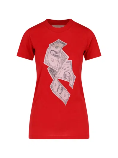 Erl T-shirt "money" In Red