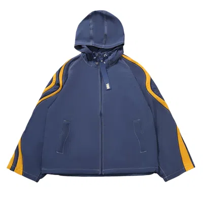 Pre-owned Erl Ufo Windbreaker Jacket 'navy' | Blue | Men's Size Xl