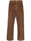 Erl Graphic-print Corduroy Trousers