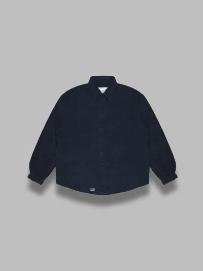 Erl Unisex Corduroy Overshirt Woven In Blue