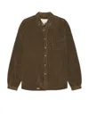Erl Unisex Corduroy Shirt Woven In Brown