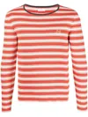 Erl Unisex Crewneck Striped Light Sweater Knit Clothing In 1 Red
