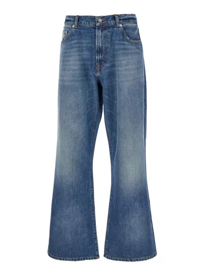 ERL ERL UNISEX DISTRESSED REGULAR FIT JEANS WOVEN