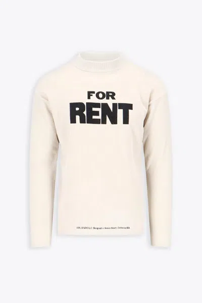 Erl Unisex For Rent Sweater Knit Off White Knitted T-shirt With Long Sleeves - Unisex For Rent Sweater K