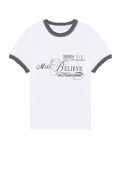 Erl Unisex Make Believe T-shirt Knit In White