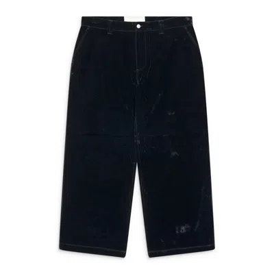 Erl Unisex Nylon Chino Pants Woven Black In Blue