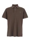 Erl Short-sleeved Polo Shirt In Brown