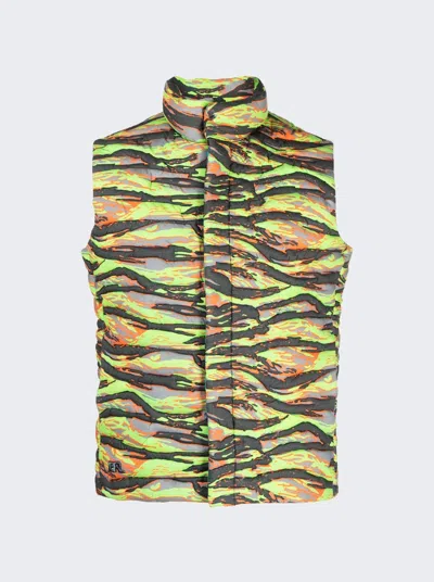 Erl Unisex Printed Qulted Puffer Vest In Multi