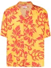 Erl Unisex Printed Short Sleeve Shirt Woven In 1  Tropical Flowers
