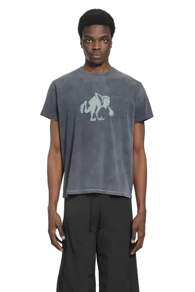 Erl Unisex Puke T-shirt In Gray