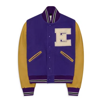 Erl Unisex Varsity Jacket Woven Purple In S