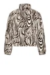 Erl Zebra-print Quilted Cotton Jacket In Zebra Print