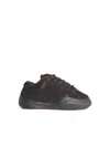 Erl Vamp Skate Brown Low-top Sneaker With Front Logo In Velvet Man In Brown