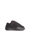 Erl Suede Vamp Sneakers In Brown