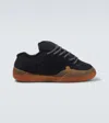 Erl 'vamp Skate' Black Low Top Sneakers With Contrasting Sole In Black