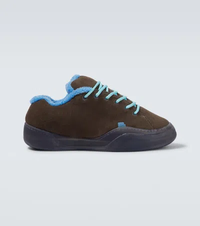 Erl Vamp Skate Suede Sneakers In Grey