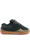 Erl 'vamp Skate' Black Low Top Sneakers With Contrasting Sole In Black