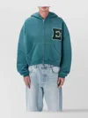 Erl Varsity Inspired Hooded Jacket In Green