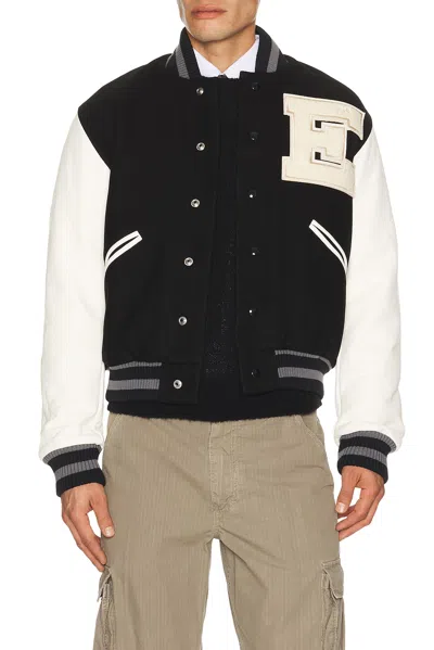 Erl Varsity Jacket Woven In Black