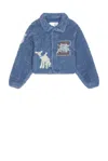Erl Embroidered-patch Jacket In Blue