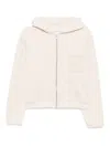 Erl Varsity Zip-up Hoodie In White