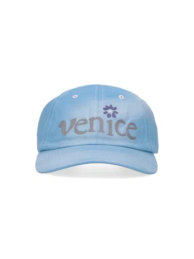 Erl Venice Baseball Cap In Blue