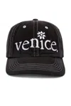 Erl Venice Embroidered Cap Woven In Black