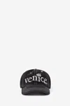 Erl Venice Embroidered Cap Woven In Black