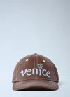 Erl Venice Embroidery Baseball Cap In Brown