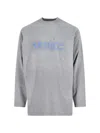 Erl Long Sleeve Graphic Print Crew Neck Top In Gray