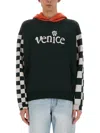 Erl Venice Checker Sleeve Hoodie