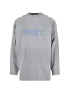 Erl Long Sleeve Graphic Print Crew Neck Top In Gray