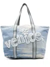 Erl Venice Tote Bag In Blue