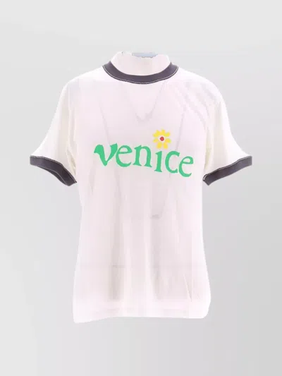 Erl Unisex Venice Tshirt Knit In White