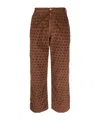Erl Waistband Loop Casual Pants In Brown