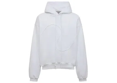 Pre-owned Erl Wave Hoodie In White