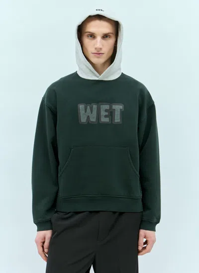 Erl Wet Hooded Sweatshirt In Black