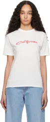 Erl Gender Inclusive California Graphic T-shirt In 2 White