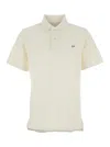 Erl White Polo With Classic Collar And Logo Lettering On The Front In Cotton Man In White