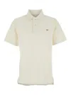 Erl White Polo With Classic Collar And Logo Lettering On The Front In Cotton Man In White
