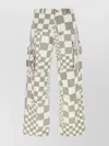 ERL WIDE LEG CARGO TROUSERS WITH CHECKERED PATTERN