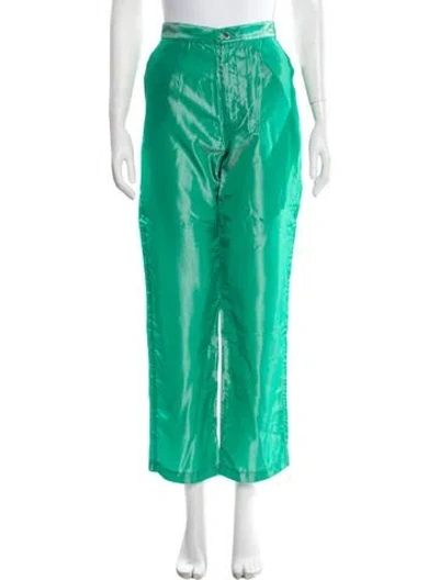 Pre-owned Erl Wide Leg Pants In Green