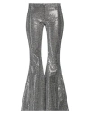 Erl Woman Pants Silver Size S Polyester In Silver