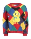 Erl Embroidered Wool Blend Sweater In Red