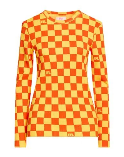 Erl Woman T-shirt Orange Size M Cotton